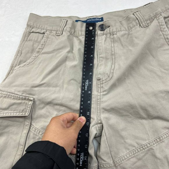 Anchor Blue Men Shorts 34 Outdoor Casual Cargo Chino Pockets‎ Gray - Picture 8 of 9